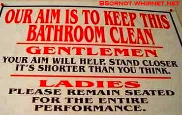 Remain Seated, clean bathroom, aim