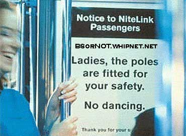 Pole Dance, subway safety, no standing, subway