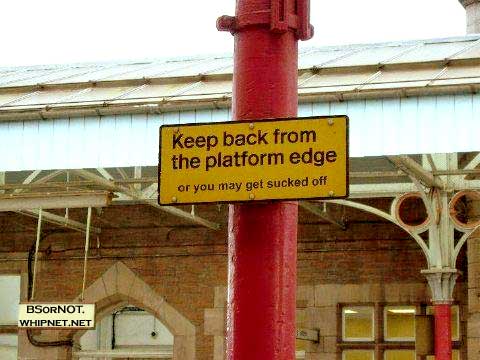 train station, keep back from edge