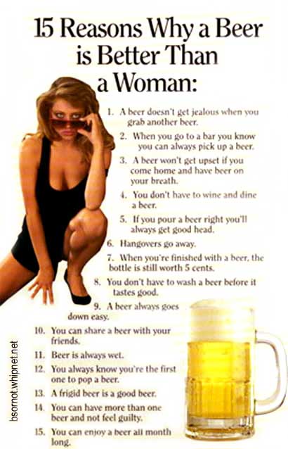 Beer is Better, Women, beer, 15 reasons