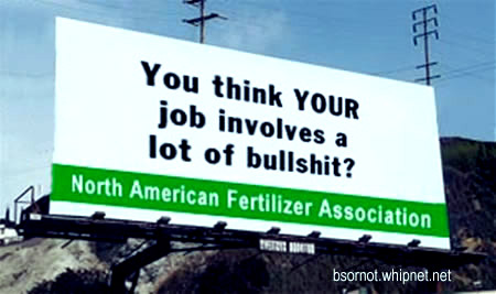 Fertilizer billboard, priceless advertising