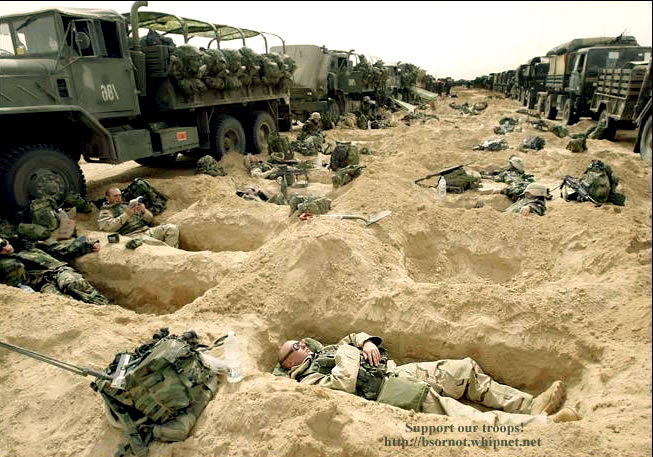 War in Iraq, saudi desert troop movment