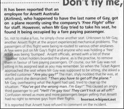 Mr Gay's Flight, free flight, are you gay