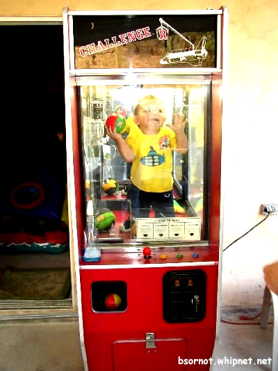 Kid in a candy store, stuck in prize machine
