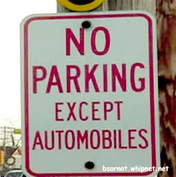 no parking, automobiles only