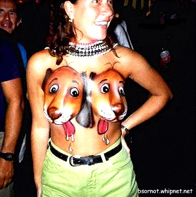 halloweenparty, nice puppies, body paint, painted on clothes