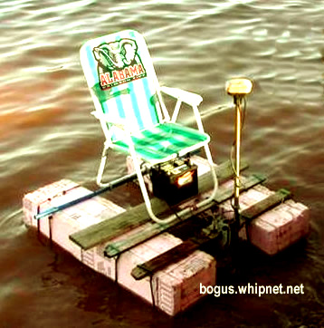 Redneck bass boat, redneck houseboat, redneck raft