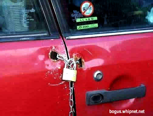 redneck car lock, redneck car safety