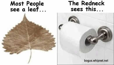 redneck camping tips, toilet leafs