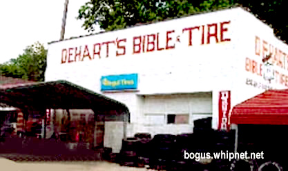 Redneck Tire and Bible, deharts bible & tire