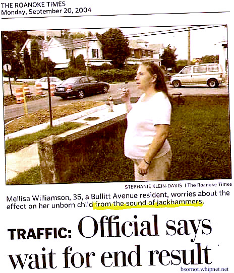 prenatal smoker, smoking while pregnant, redneck smoker, stupid woman, noise pollution, jackhammers