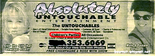 untouchable, children parties