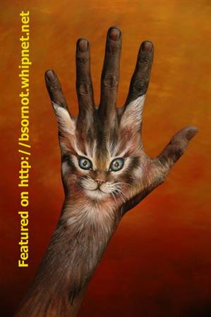 feline artwork, cat finger paint