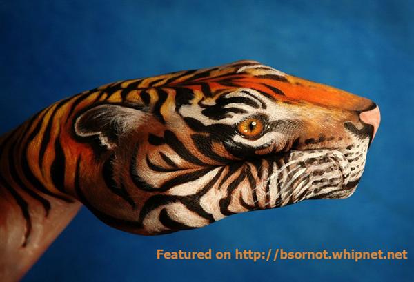 lion, lioness, handart, body paint