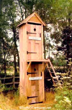 outhouse, 2 story, second floor