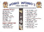 wongs, chineese menu, funny chineese