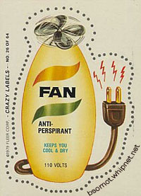 ban, fan, deodorant, personal deodorant, redneck anti perspirant, crazy labels