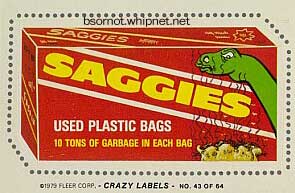 baggies, saggies, plastic bags, crazy labels, glad bag