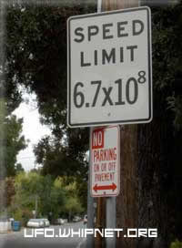 Speed of Light Sign